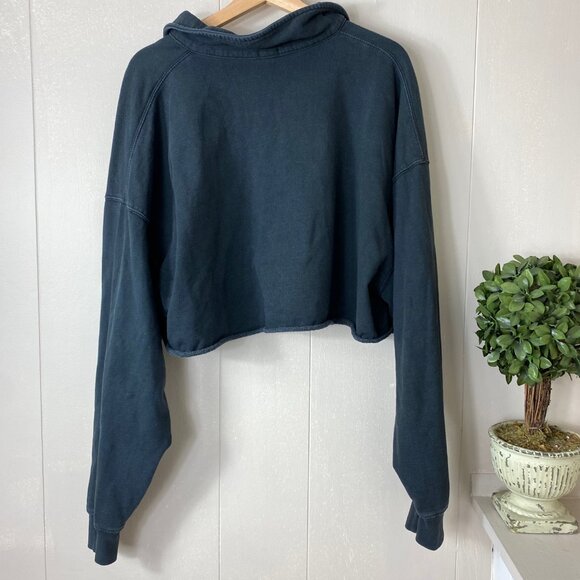 John Galt Black Cotton Pullover Oversized Sweater One Size - Picture 6 of 9
